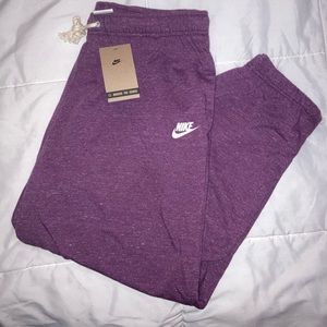 NWT Nike purple sweatpants - cropped length.